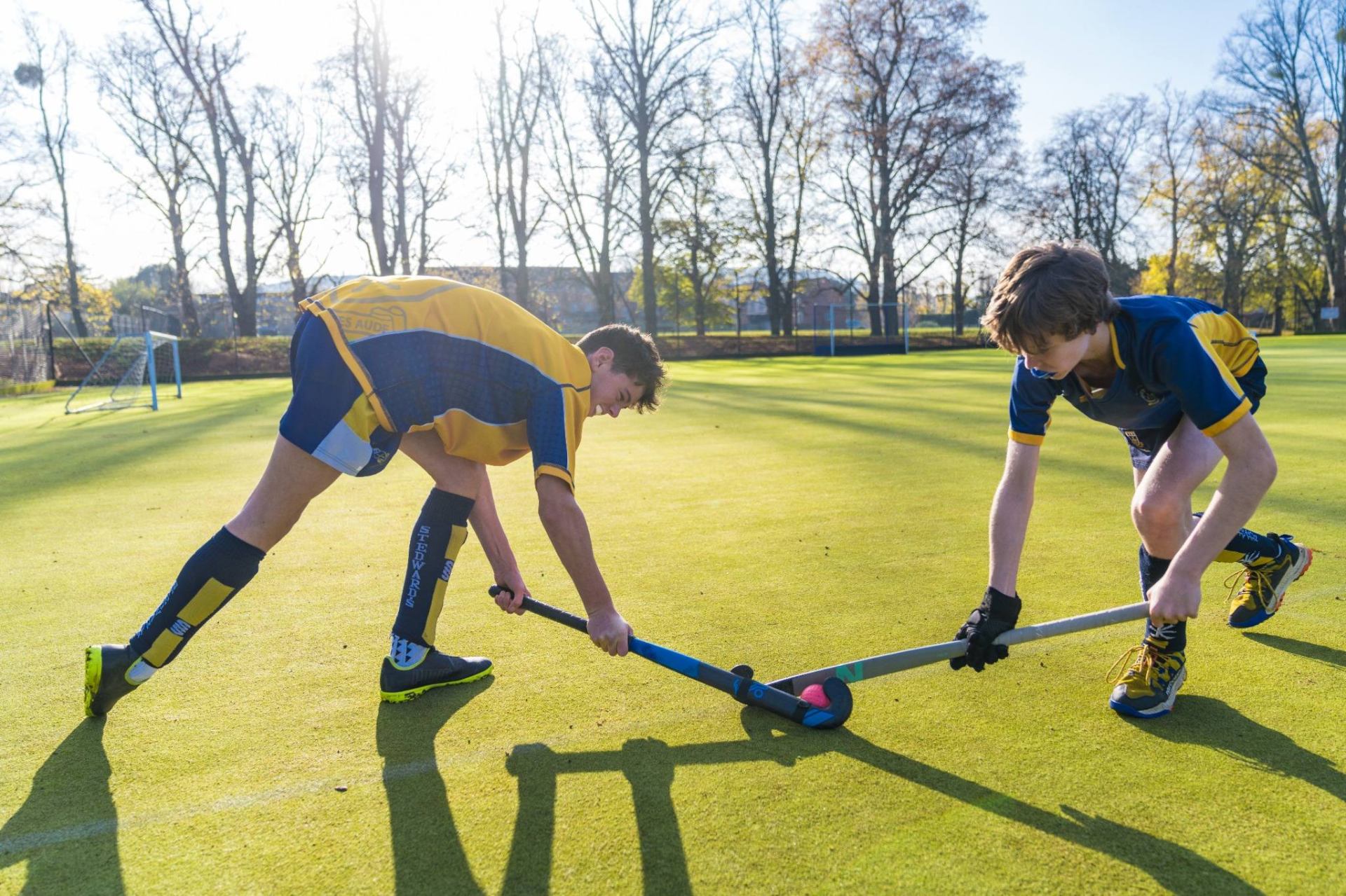 Pupils playing sport